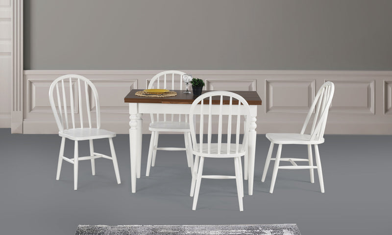 Pollen Walnut-Ecru Table Set (with American Chairs)