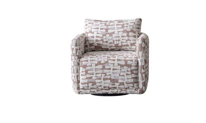 Colin Patterned Swivel Armchair