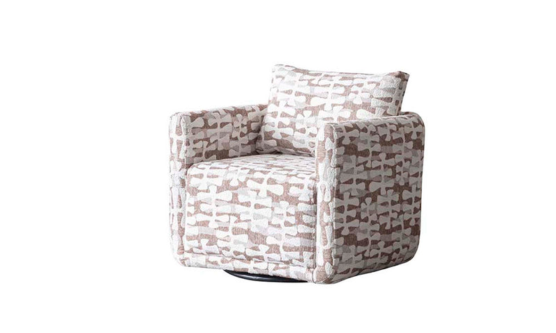 Colin Patterned Swivel Armchair