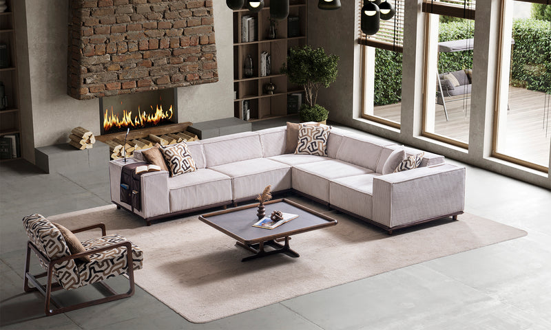 Noya Modern Corner Sofa Set