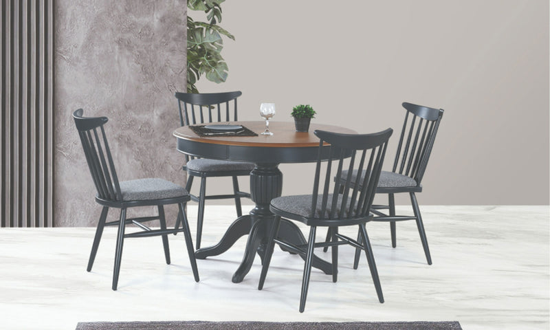 Vega Table Set (With Upholstered Swallow Chair)