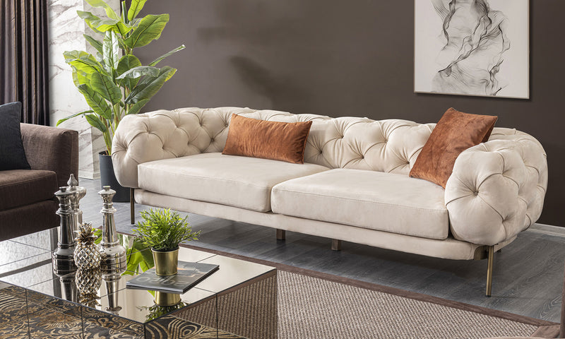 Marco Quilted Four-Seat Sofa