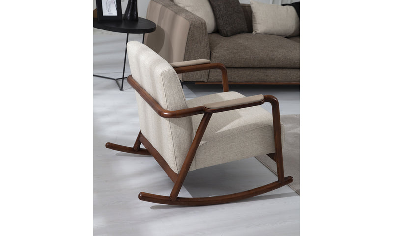 Skland Wooden Rocking Armchair