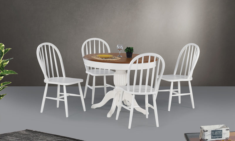 Vega Oak-Ecru Table Set (with American Chair)