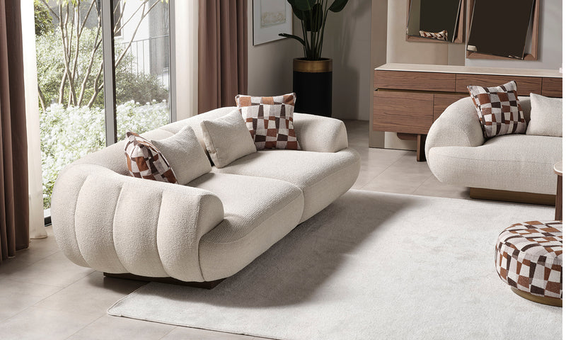 Fluffy Modern Sofa Set