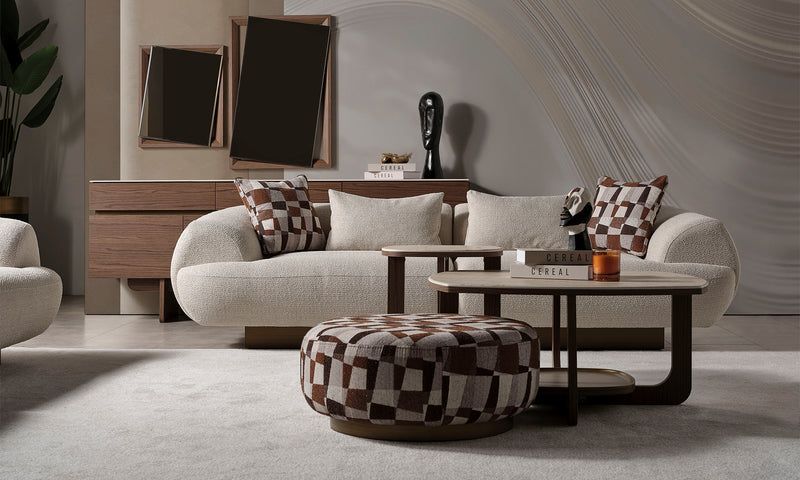 Fluffy Modern Sofa Set