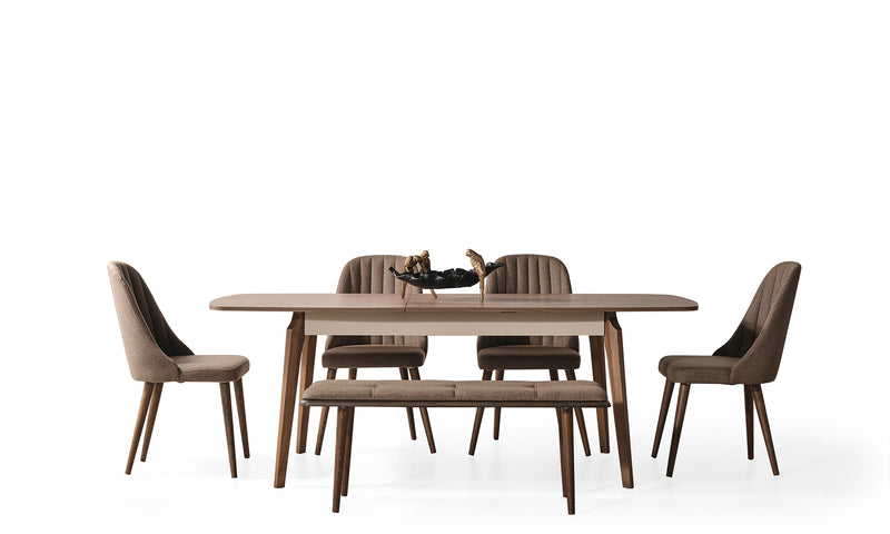 Hünkar White Modern Dining Room Set