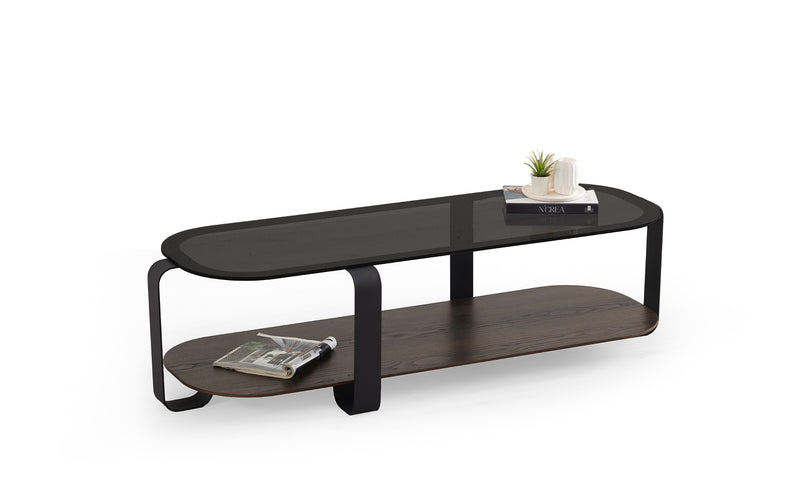 Rota Black Rectangular Coffee Table