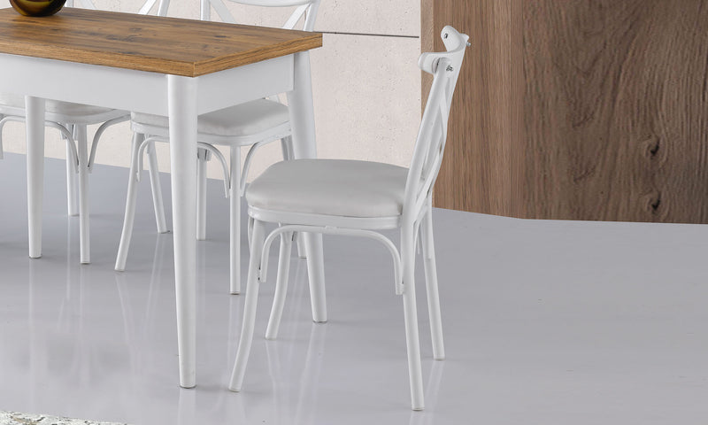 Dolunay Cross Chair (White)