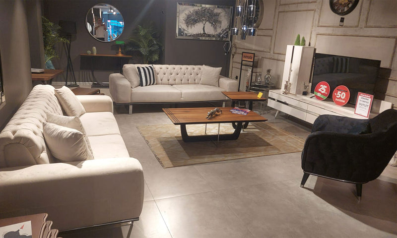 Outlet Loris Modern Sofa Set (Silver Leg)