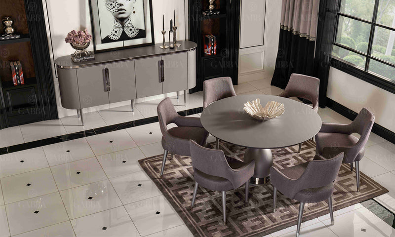 Astana Modern Dining Room Set (Grey)