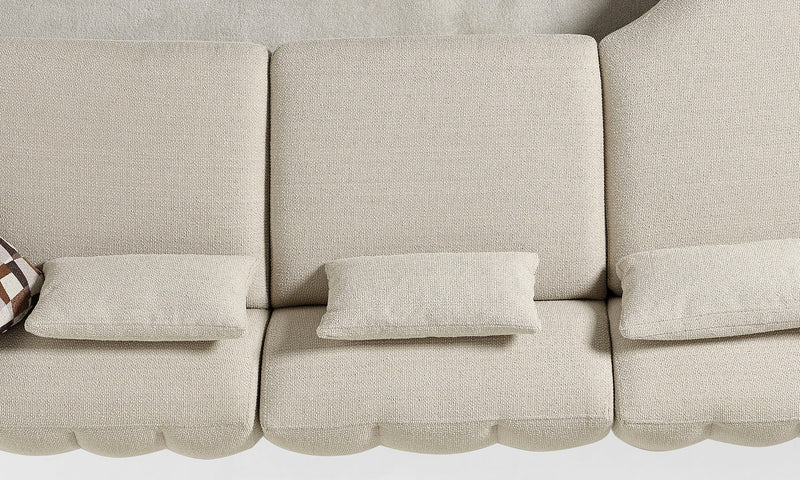 Fluffy Modern Corner Sofa Set