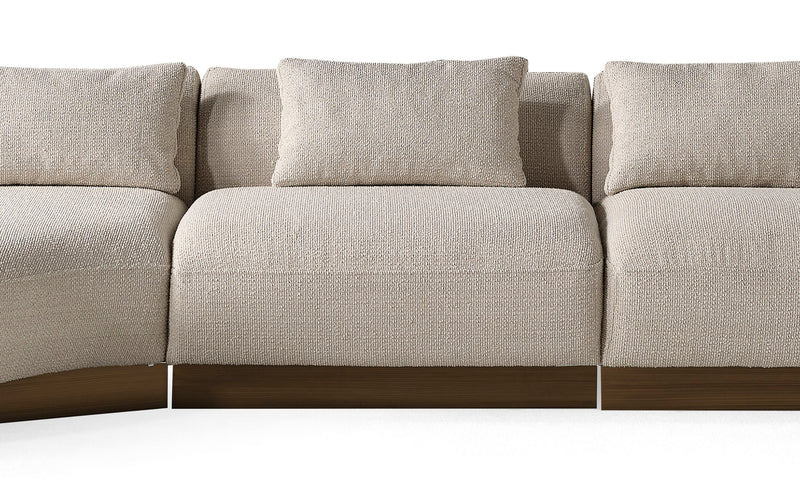 Fluffy Modern Corner Sofa Set