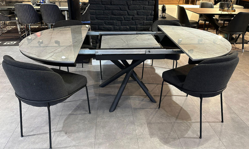 Granit Açılır Yemek Masası ve Sandalye Takımı