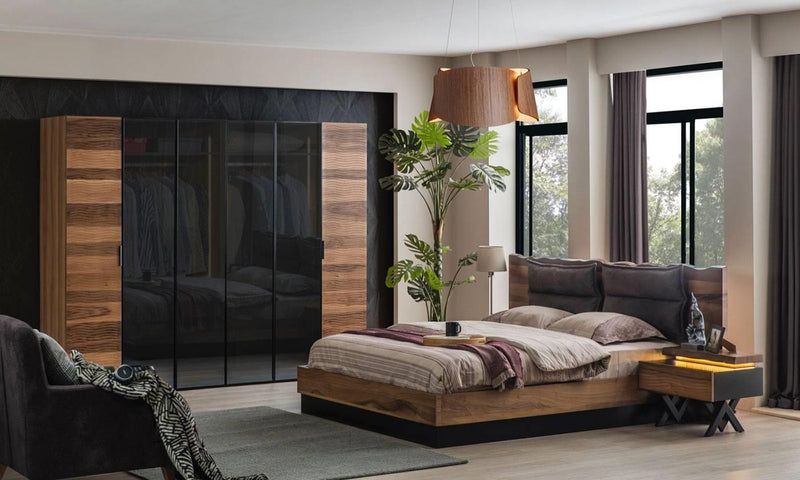 Nilüfer Modern Bazalı Yatak Odası Takımı